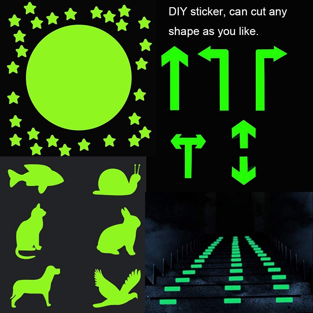 Glow-in-the-Dark White Vinyl Sticker Roll – 50cm x 1m