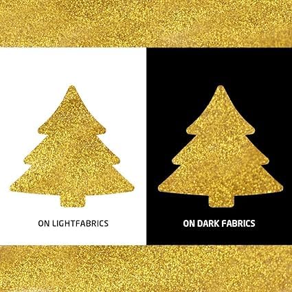 Gold Glitter Vinyl Sticker Roll (GLT11) – 50cm x 1m