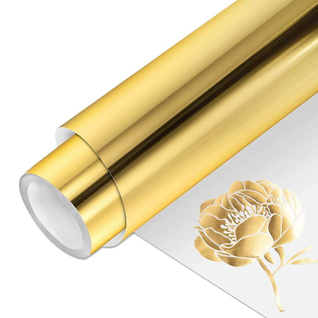 Gold PVC Heat Transfer Vinyl Sticker Roll – 50cm x 1m