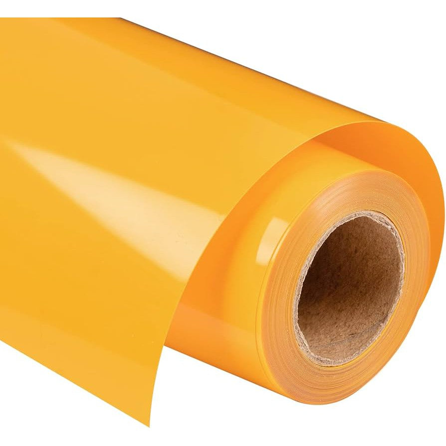 Golden Yellow PU Flex PVC Heat Transfer Vinyl Sticker Roll – 50cm x 1m