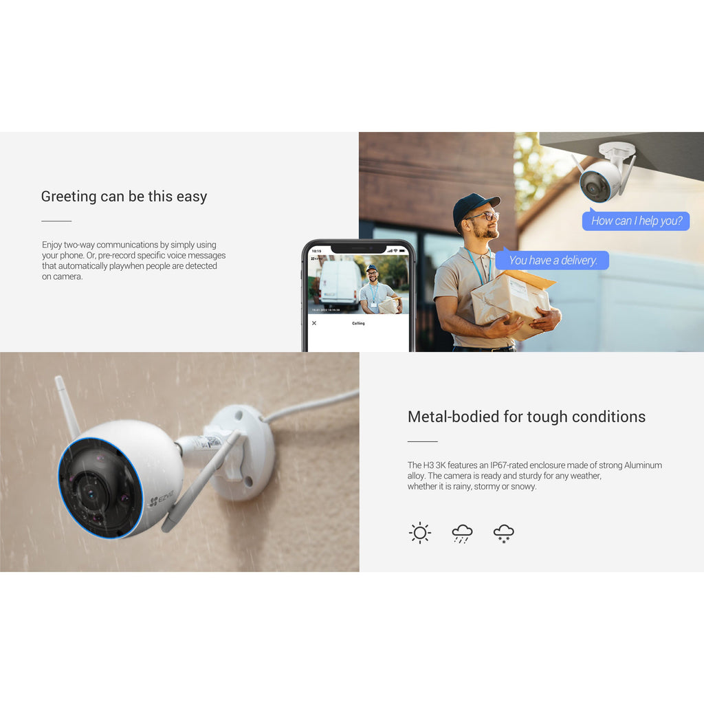 Ezviz CS-H3 3K Outdoor Camera