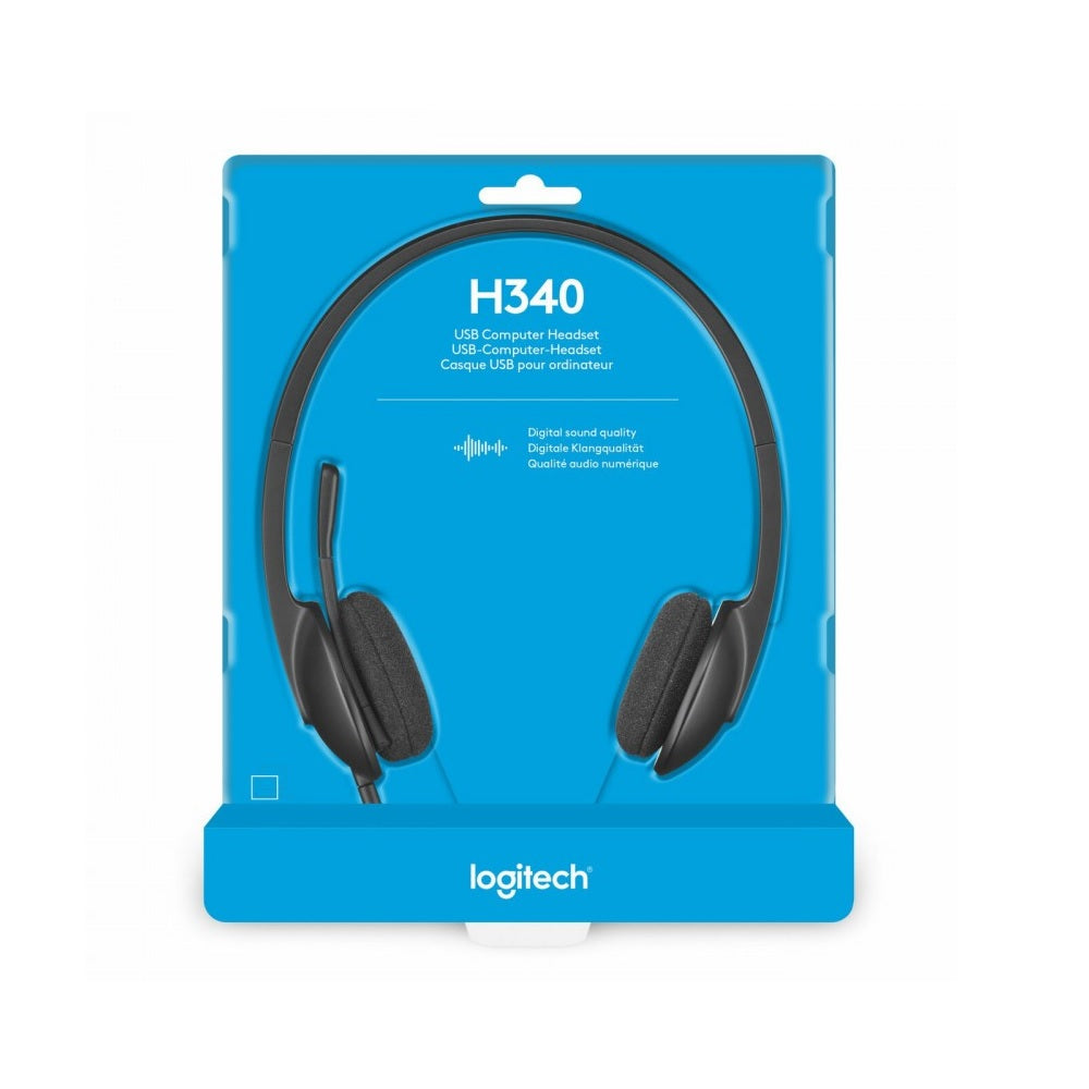 Logitech H340 - USB 2.0 / Wired / 20Hz to 20KHz / Stereo - Head Phones
