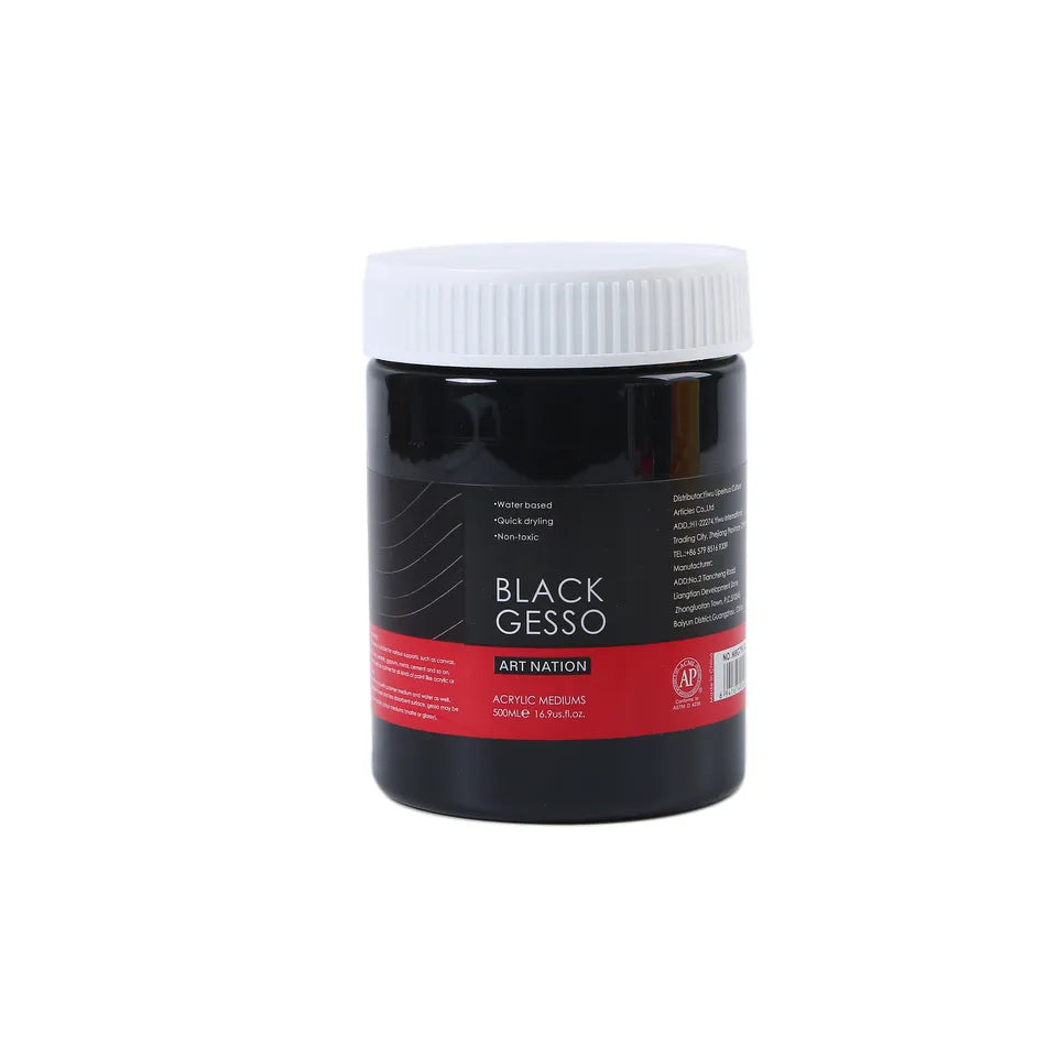 Art Rangers Acrylic Medium Black Gesso 500Ml