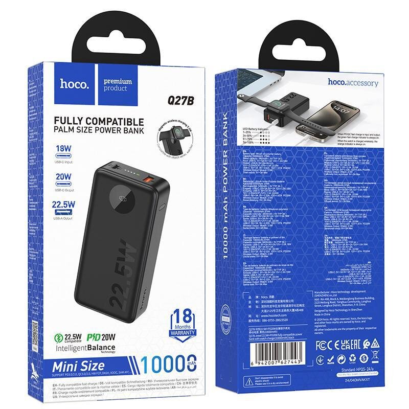 HOCO 10000 mAh Power Bank Q27B Jewel 22.5W+PD20W with Watch charger