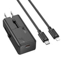 HOCO AC25 Universal Portable Travel Plug with USB C to Iphone Cable