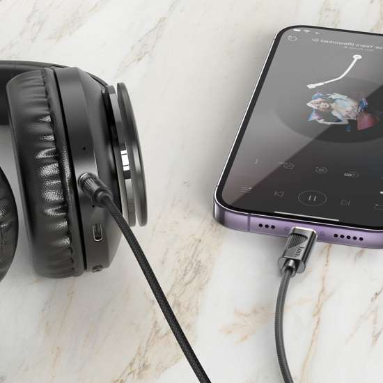 HOCO AUX Audio Cable UPA30 to Lightning – Black