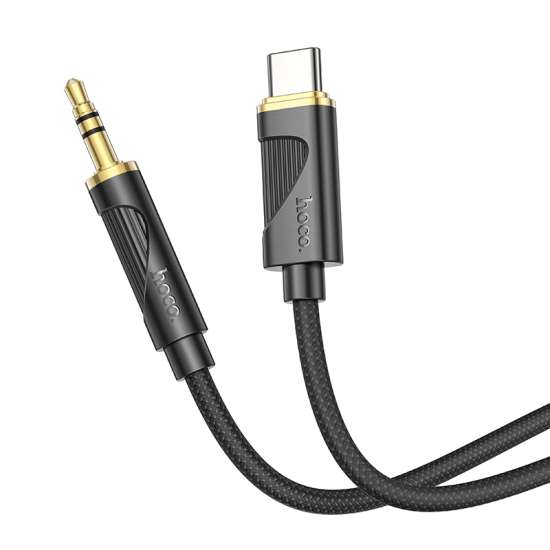 HOCO Audio AUX UPA30 to Type-C Nylon Cable – Black