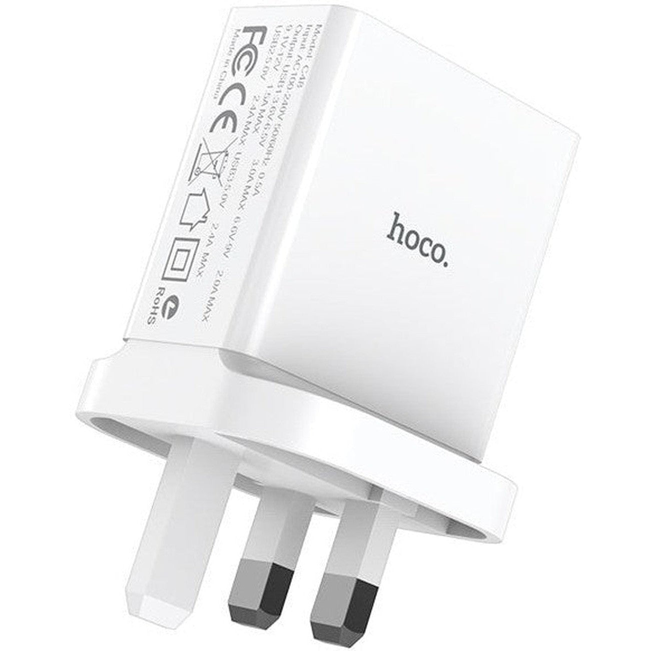 HOCO C48 Breakthrough QC3.0 three ports charger(UK) - White