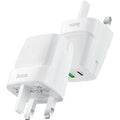 HOCO C85B Bright dual port PD20W+QC3.0 charger(UK) - White