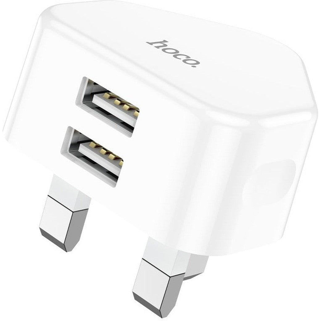 HOCO C90B Grandiose dual port charger set(iP) (UK) - White