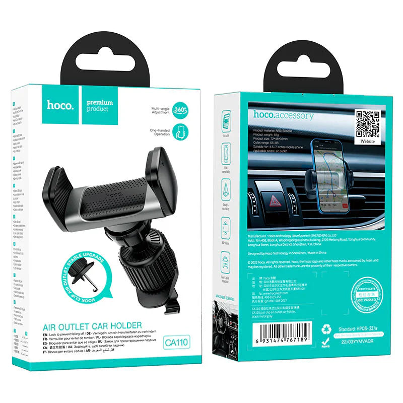 HOCO CA110 Car Phone Holder – Air Vent Mount with Gravity Lock