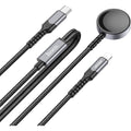 HOCO CW54 2-in-1 charging cable iP + iWatch - Black