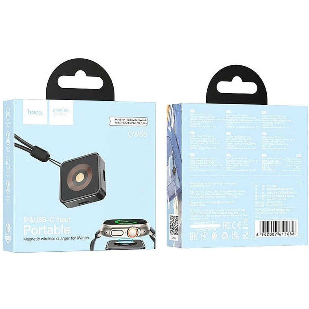HOCO CW55 iWatch portable charger - Black