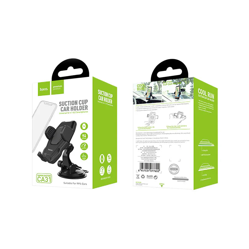 HOCO Cool Run Car Holder – Suction Mount Phone Stand
