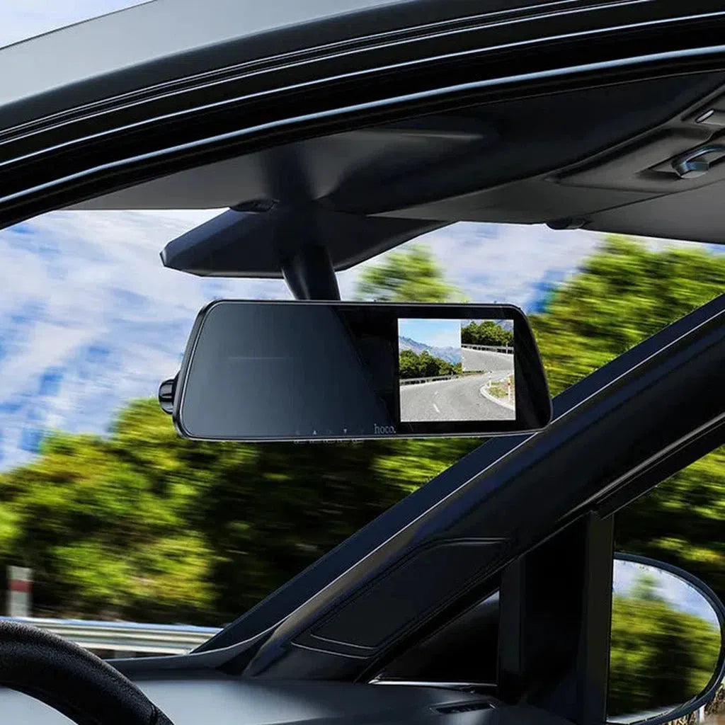 HOCO DV4 4.5-inch rearview mirror driving recorder(dual-channel)