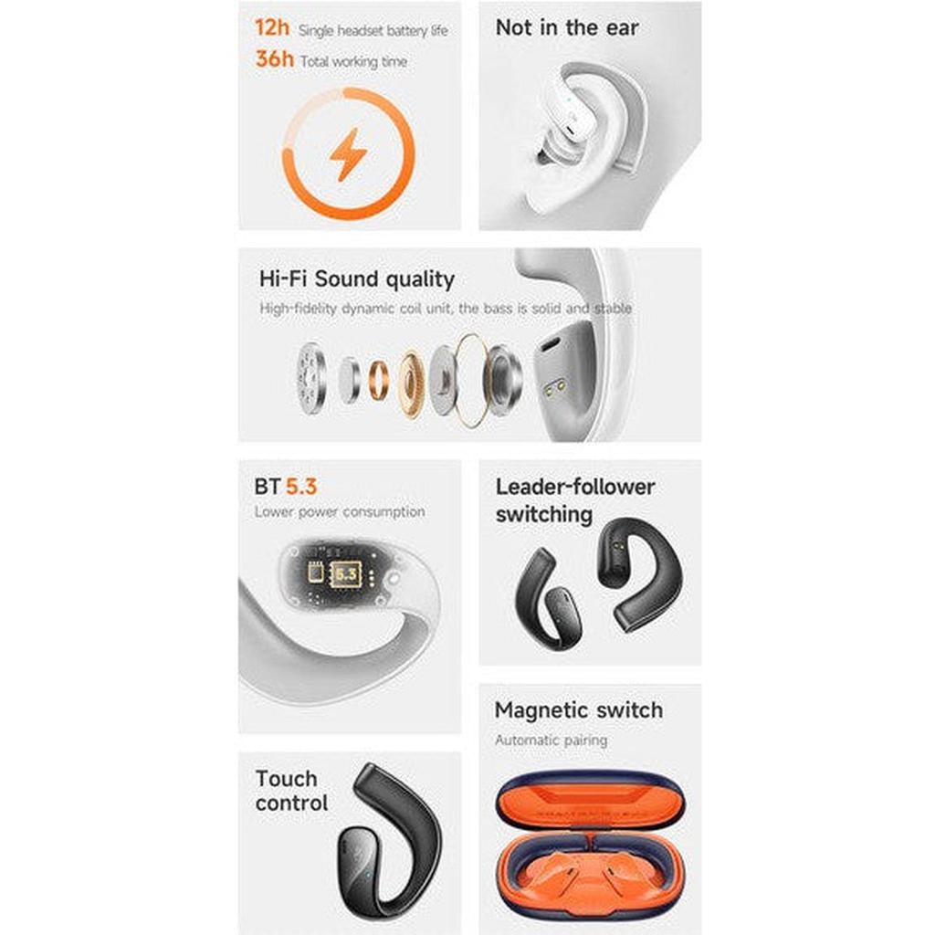 HOCO EQ4 Graceful true wireless BT headset - Orange