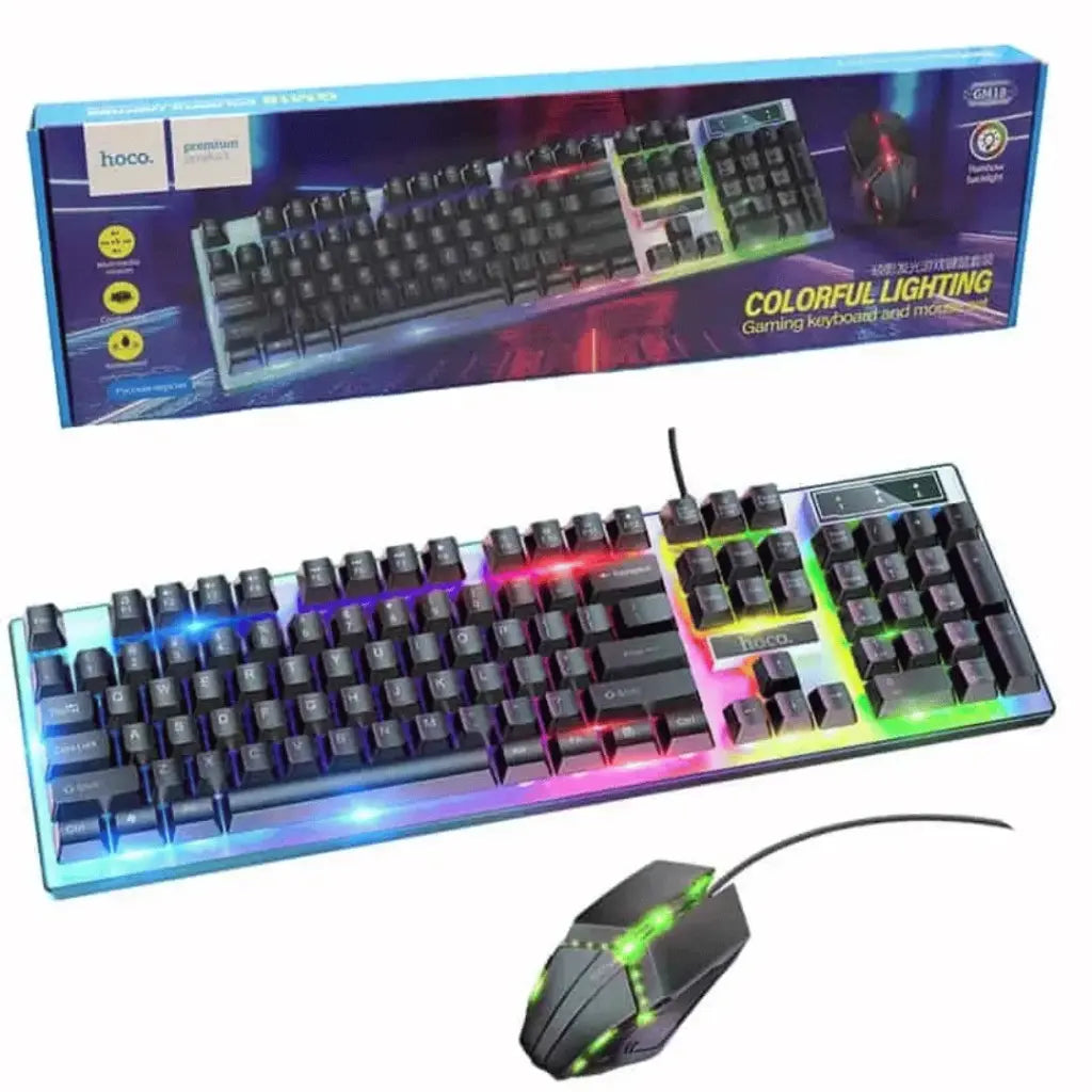 HOCO Glowing Illuminated Gaming Keyboard and Mouse Set