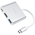HOCO HB14 Easy use Type-C adapter(Type-C to USB3.0+HDMI+PD) - Silver