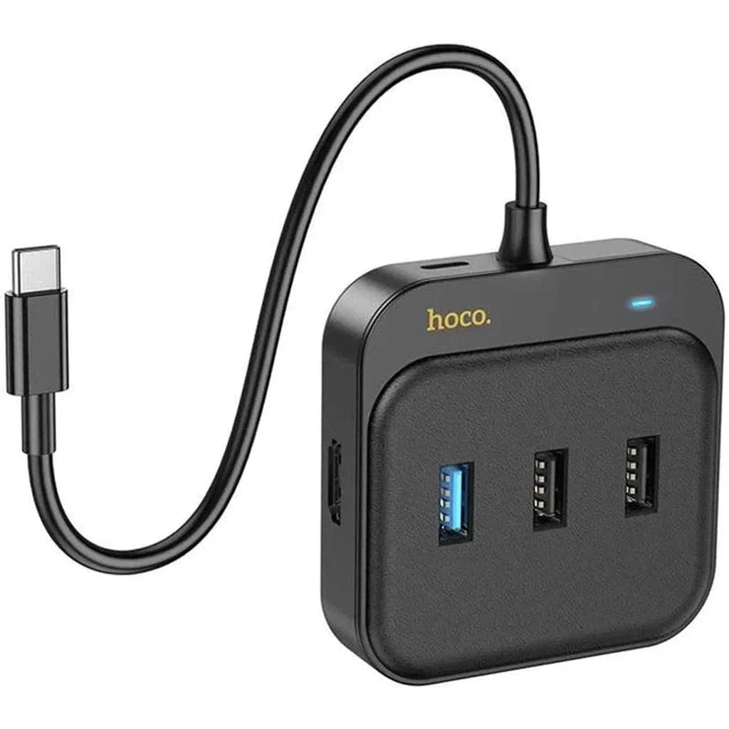 HOCO HB38 Easy link 7-in-1 Multiport Adapter(HDTV+SD/TF+USB3.0+USB2.0*2+PD100W)