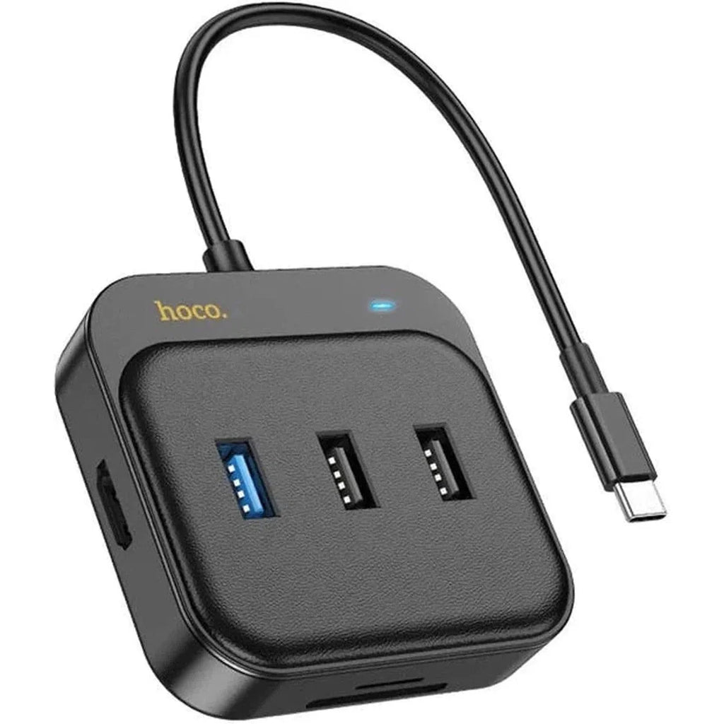 HOCO HB38 Easy link 7-in-1 Multiport Adapter(HDTV+SD/TF+USB3.0+USB2.0*2+PD100W)