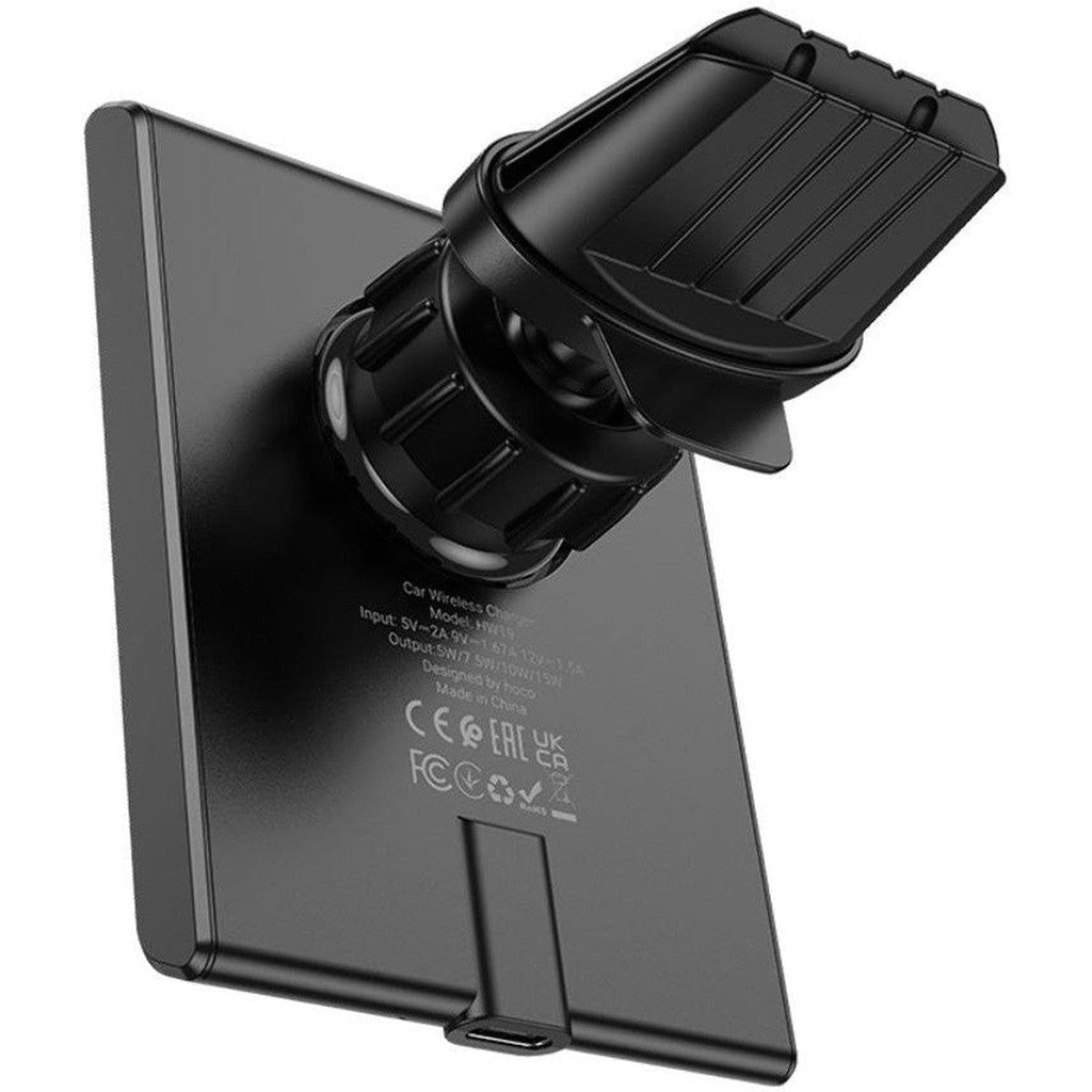 HOCO HW19 Precious magnetic wireless fast charging car holder(air outlet) - Black