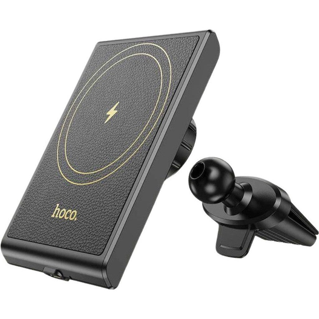 HOCO HW19 Precious magnetic wireless fast charging car holder(air outlet) - Black