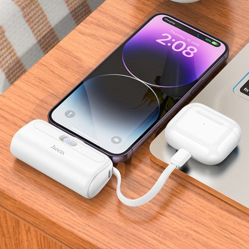 HOCO J116 Pro Pocket power bank with cable(5000mAh)