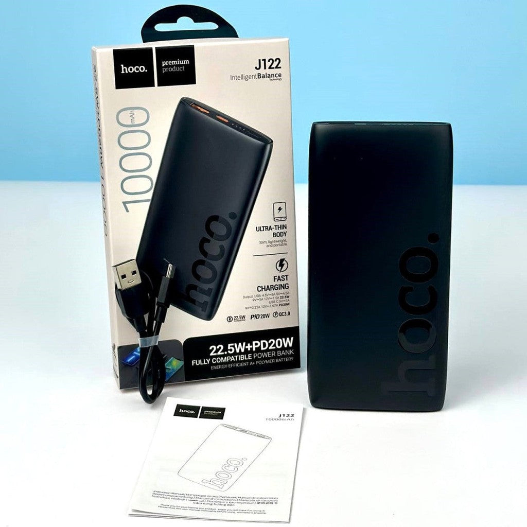 HOCO J122 Respect 22.5W+PD20W fully compatible power bank(10000mAh) - Black