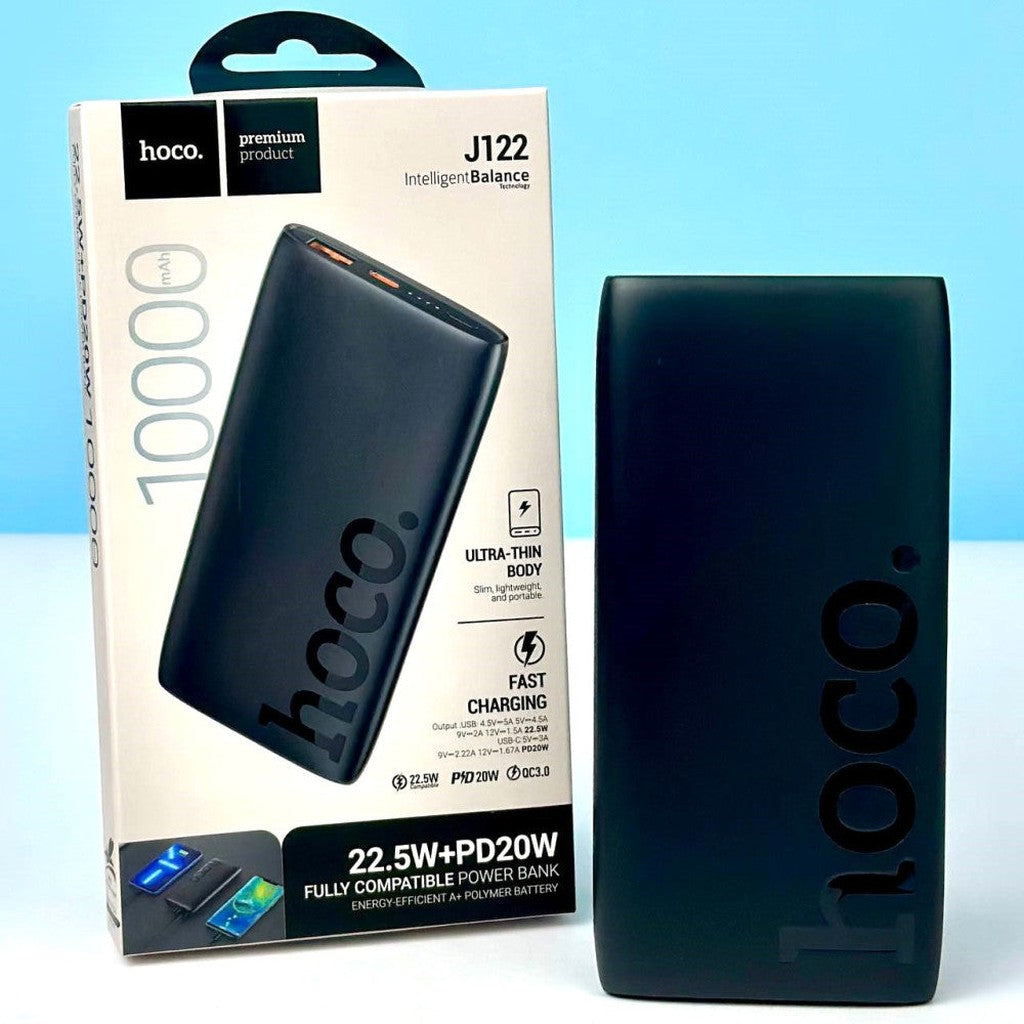 HOCO J122 Respect 22.5W+PD20W fully compatible power bank(10000mAh) - Black