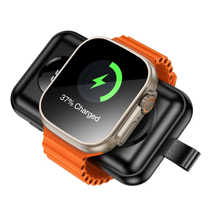 HOCO J137 2500mAh Mini Pocket Power bank for Apple Smart Watch Charger – Black