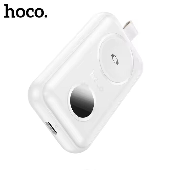 HOCO J137 2500mAh Mini Pocket Power bank for Apple Smart Watch Charger – White