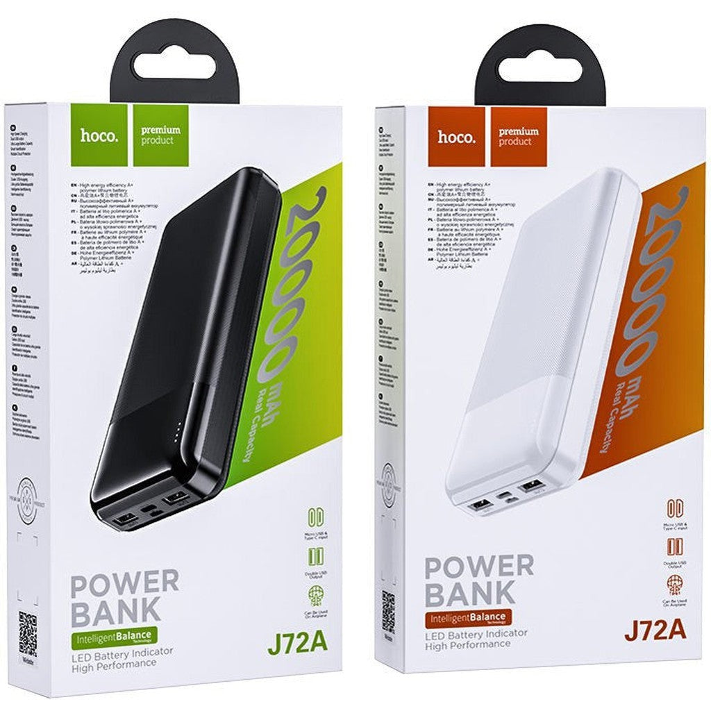 HOCO J72A Easy travel power bank(20000mAh) - White