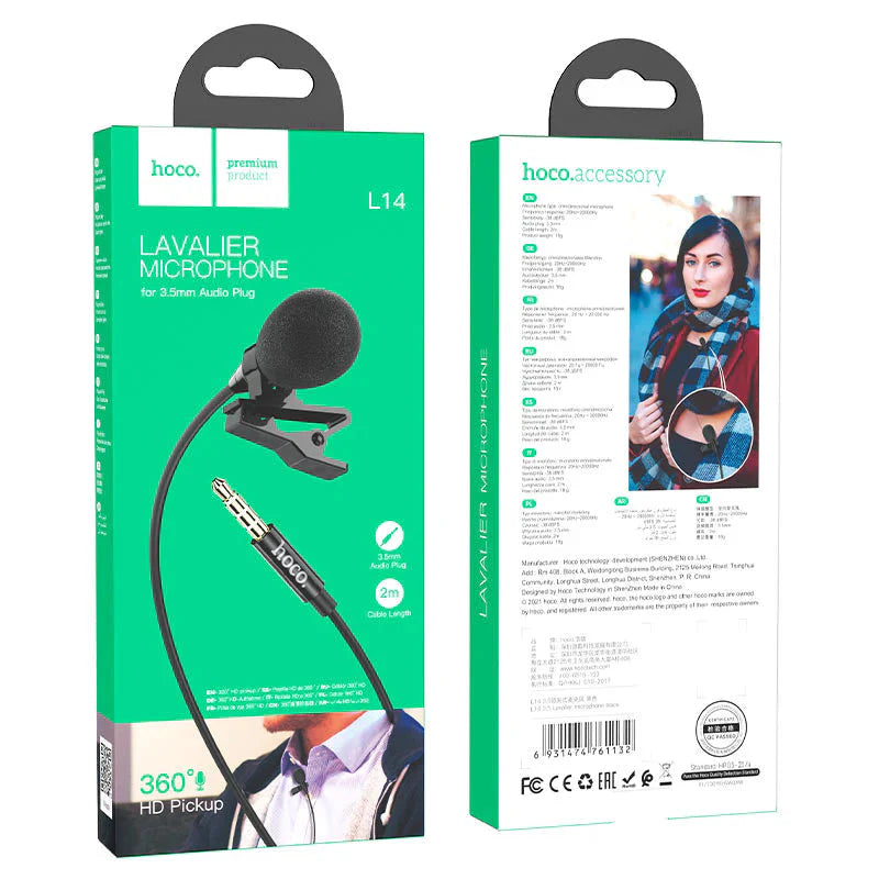 HOCO L14 3.5MM AUX LAVALIER MICROPHONE