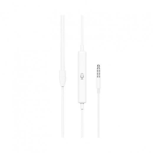 HOCO M101 CRYSTAL JOY WIRED EARPHONES WITH MICROPHONE - WHITE
