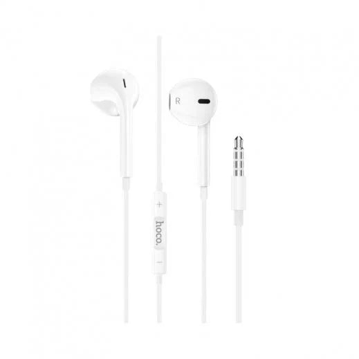 HOCO M101 CRYSTAL JOY WIRED EARPHONES WITH MICROPHONE - WHITE