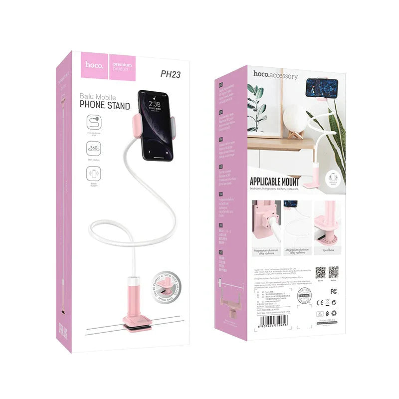 HOCO MOBILE PHONE HOLDER PH23 - WHITE & PINK
