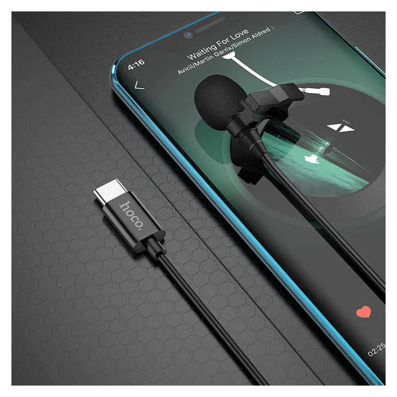 HOCO Microphone L14 lavalier - USB-C / 2 Meters / Black