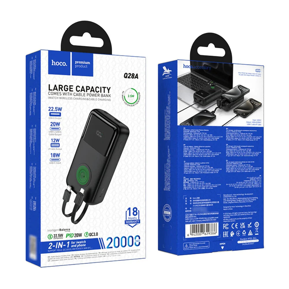 HOCO Power bank Hoco Q28A 20000mAh 22.5W/ PD 20W black