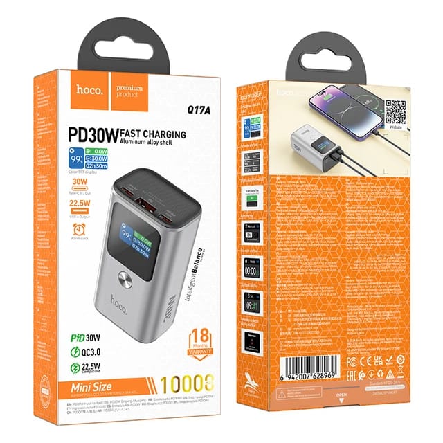 HOCO Q17A PD30W Mini Portable 10000mAh Powerbank