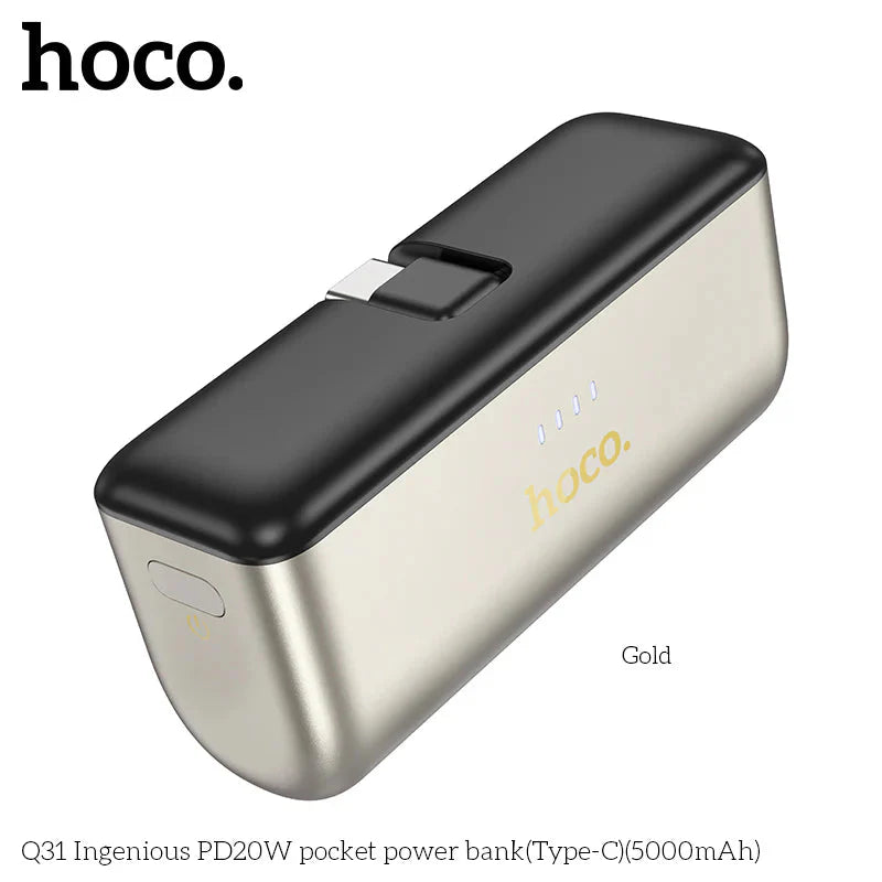 HOCO Q31 Ingenious PD20W 5000mAh Pocket Power Bank (Type-C) - Fast Charging & Portable