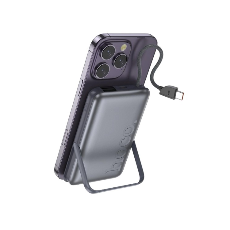 HOCO Q43 Magnetic Wireless Power Bank - 10,000mah / 20W / Metal Grey