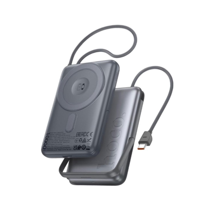 HOCO Q43 Magnetic Wireless Power Bank - 10,000mah / 20W / Metal Grey