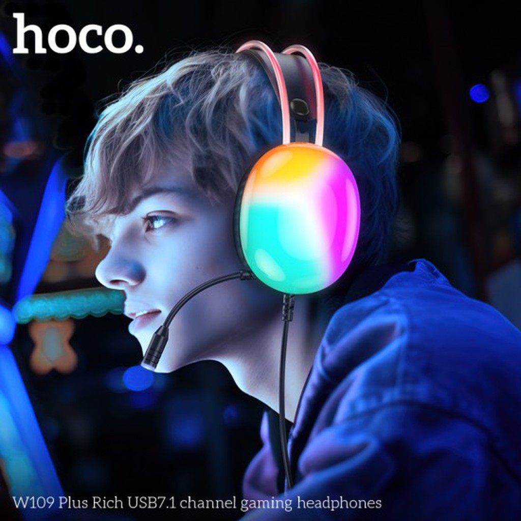 Hoco W109 Plus Rich USB7.1 channel gaming headphones