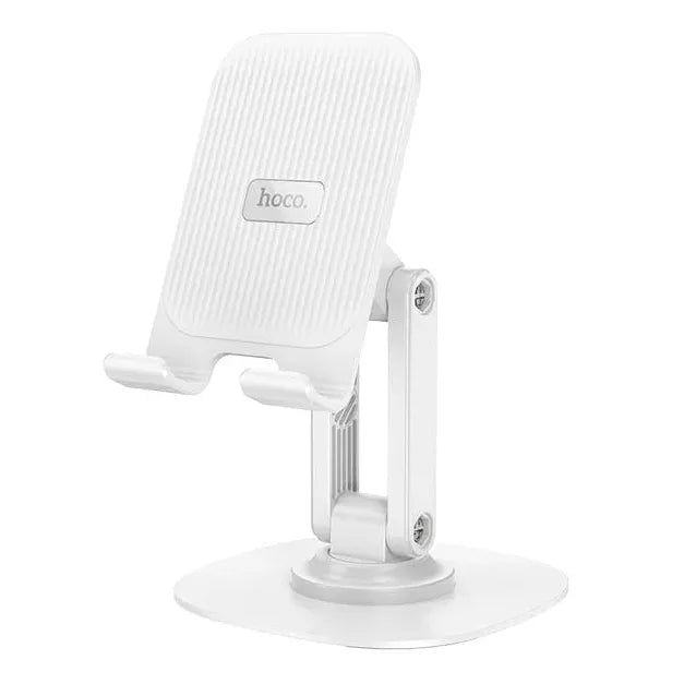 HOCO Winner Tabletop Holder – 360° Rotating Desktop Phone Stand - White