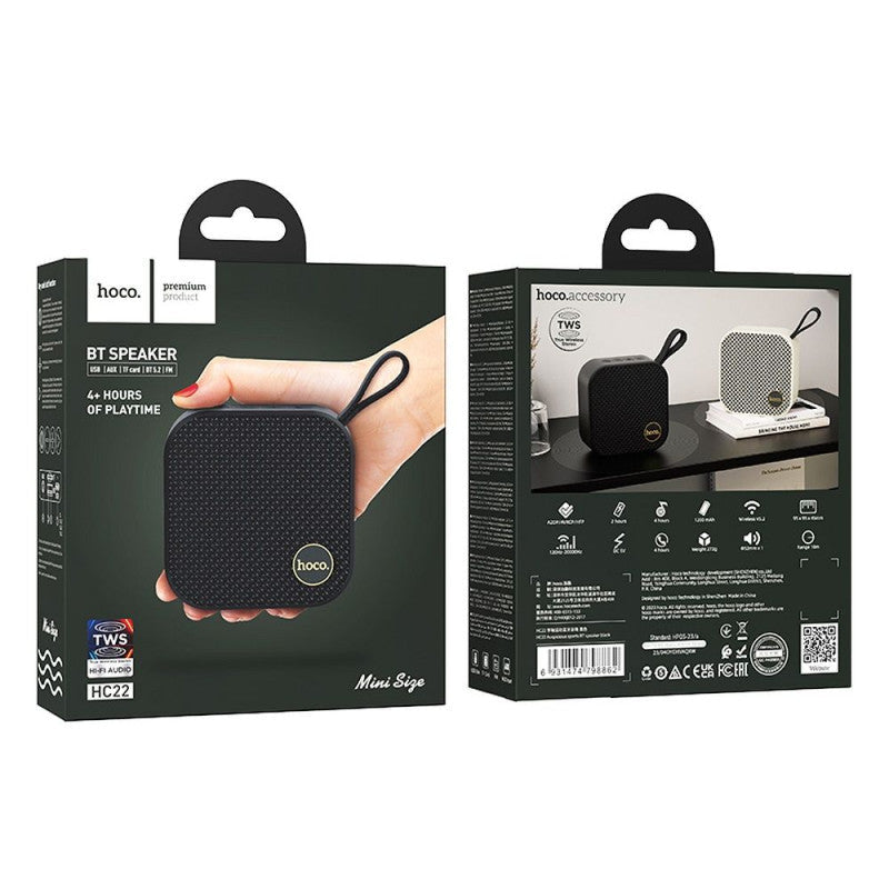 HOCO Wireless Sports 5W Speaker Bluetooth TF USB AUX - Black