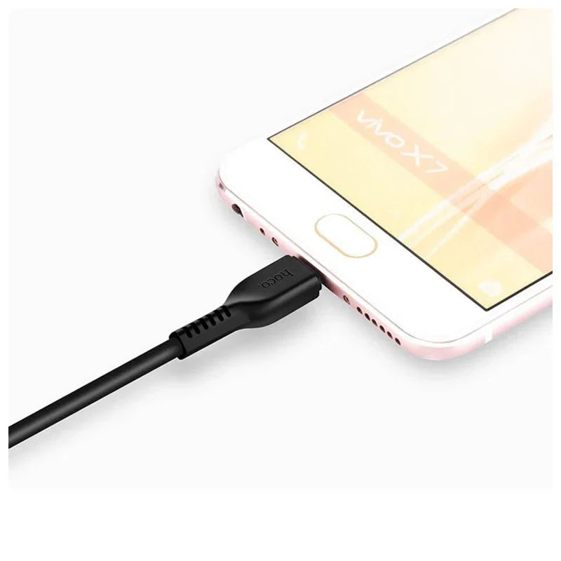 Hoco X20 Flash Charging Data Sync Cable - Micro USB / 2 Meters / Black