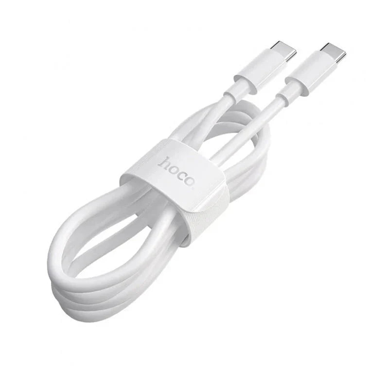 HOCO X51 High-Power Charging Data Sync Cable - USB-C To USB-C / 1 Meter / White