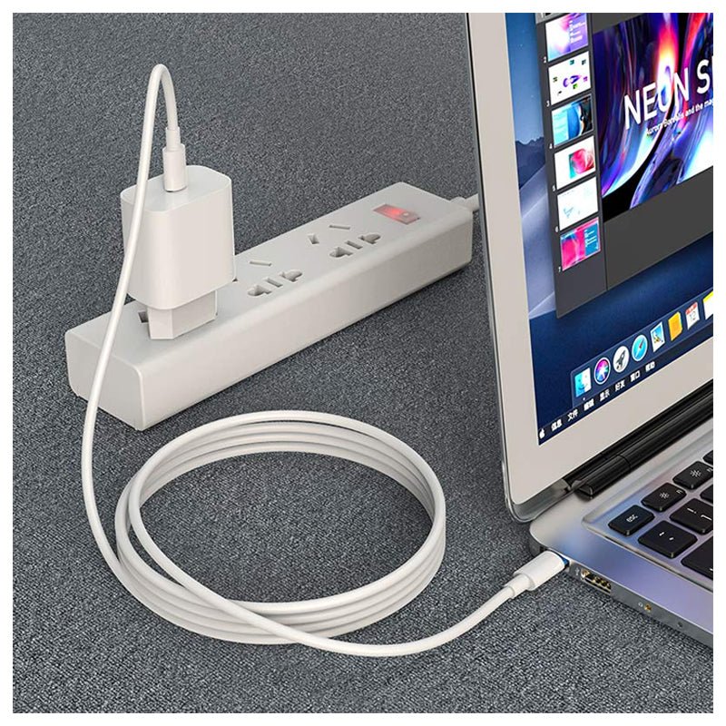 HOCO X51 High-Power Charging Data Sync Cable - USB-C To USB-C / 1 Meter / White