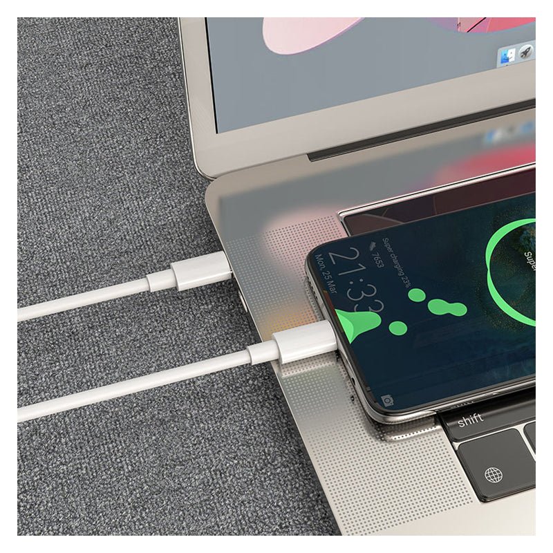 Hoco X51 High-Power Charging Data Sync Cable - USB-C To USB-C/ 100W / 2 Meter / White