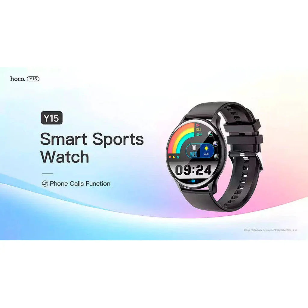 Hoco Y15 AMOLED Smart sports watch - Black